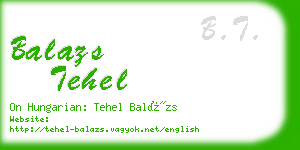 balazs tehel business card